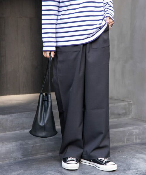 ＊＊URBAN RESEARCH DOORS / アーバンリサーチ ドアーズ その他パンツ | FORK&SPOON　ベイカーポケットイージーパンツ（CHARCOAL）