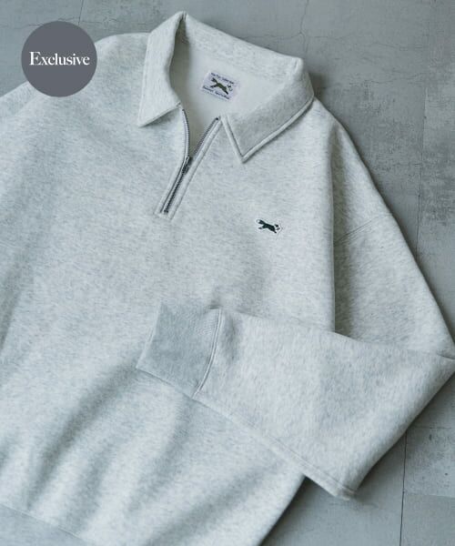 ＊＊URBAN RESEARCH DOORS / アーバンリサーチ ドアーズ スウェット | 『別注』PENNEYS×DOORS　THE FOX ジップポロスウェット（ASH）