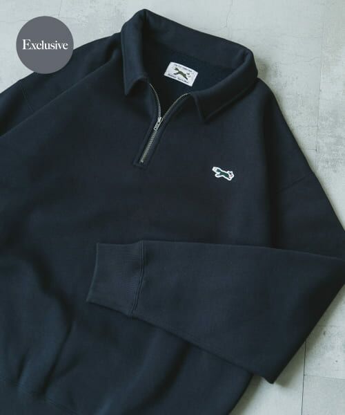 ＊＊URBAN RESEARCH DOORS / アーバンリサーチ ドアーズ スウェット | 『別注』PENNEYS×DOORS　THE FOX ジップポロスウェット（NAVY）