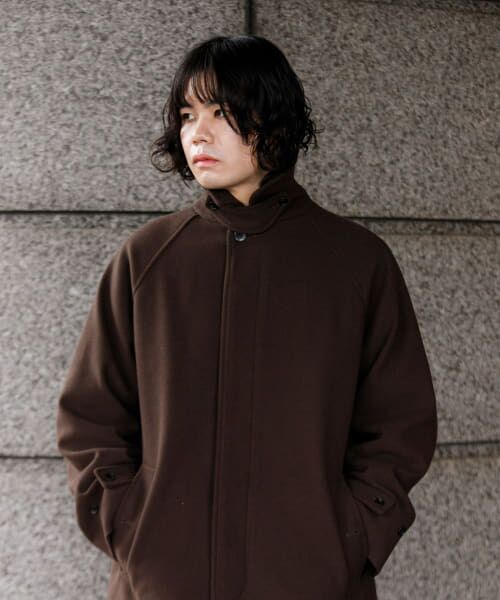 セール】 ニットメルトン パデット バルマカンコート （ステン