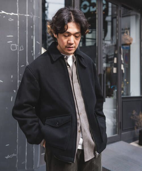 ジャケット・アウター gaspard yurkievich wool zip blouson URBAN RESEARCH DOORS コート ジャケット ウールブレンド