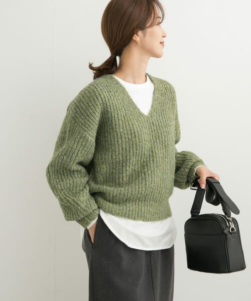 セール】 MIXカラーVネックニット （ニット・セーター