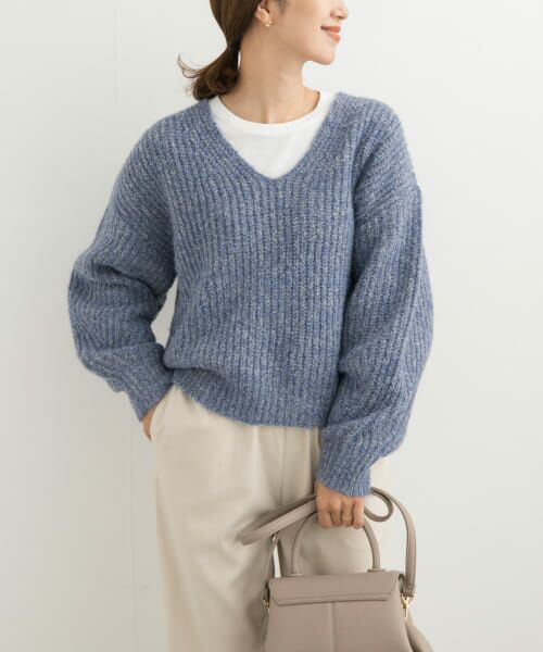 Resurrection セーター S ネイビー 20AWPOO1-W キングサイズ・チクチクしない/イージーケア/3シーズン対応