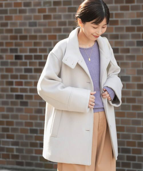 23区　ショートコート　ホワイト　44 23区 ショートコート ホワイト 44 CLASSY.1月号掲載】ウール