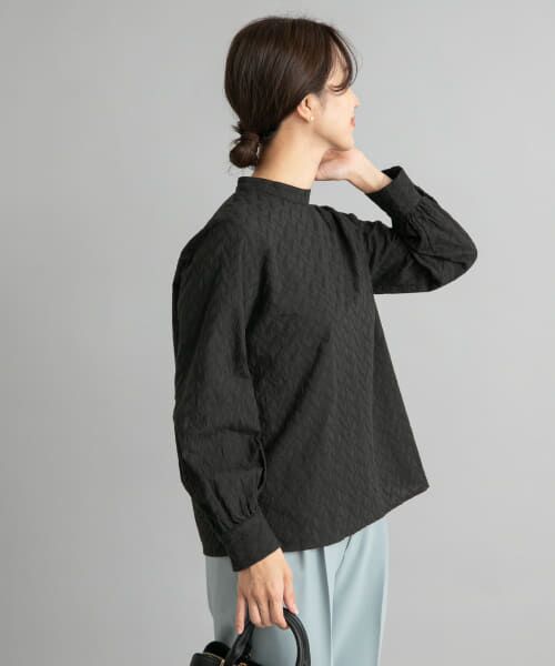 ＊＊URBAN RESEARCH DOORS / アーバンリサーチ ドアーズ シャツ・ブラウス | エンブロイダリーブラウス（BLACK）