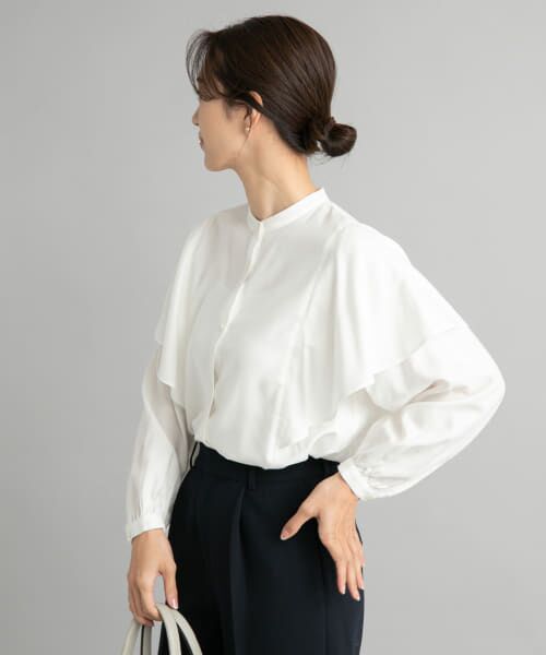 ＊＊URBAN RESEARCH DOORS / アーバンリサーチ ドアーズ シャツ・ブラウス | ショルダーフリルブラウス（OFF）