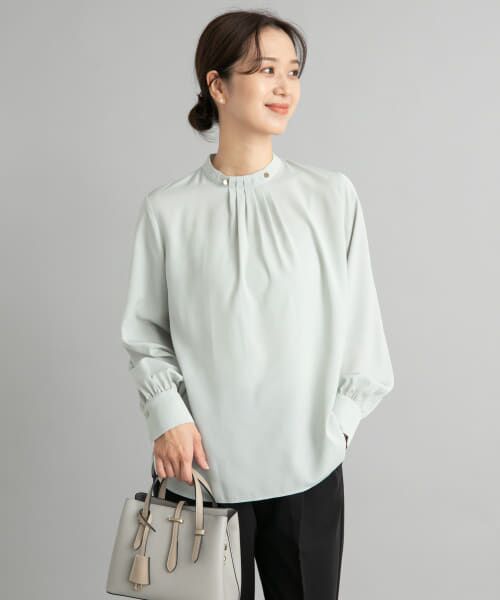 ＊＊URBAN RESEARCH DOORS / アーバンリサーチ ドアーズ シャツ・ブラウス | ボタンポイントタックブラウス（L.BLUE）