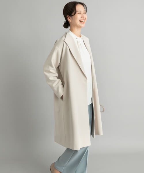 未使用　アーバンリサーチドアーズ　ダブルクロスガウンコート　ライトベージュ　M セール】ダブルクロスガウンコート（その他アウター）｜URBAN