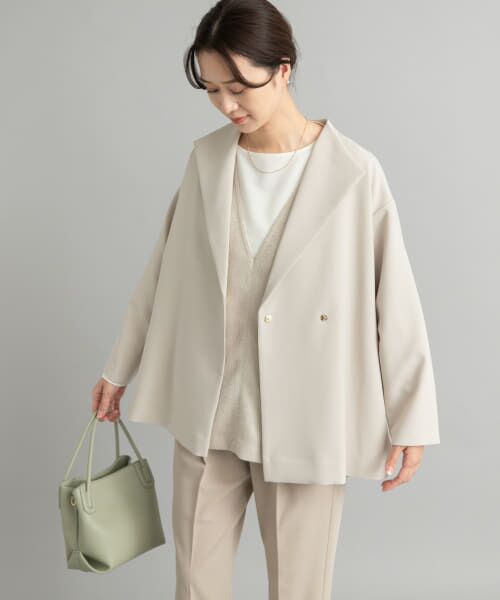 URBAN RESEARCH DOORS 　ダブルクロスショートガウン　ネイビー URBAN RESEARCH DOORS｜ダブルクロスショートガウン | Rakuten