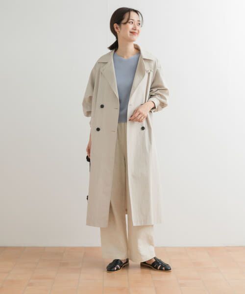 アーバンリサーチドアーズ スタンドカラーモッズコート ベージュ