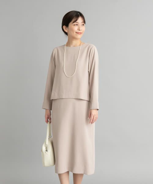【未使用品】URBAN RESEARCH バックオープン楊柳シアードレス URBAN RESEARCH ROSSO シアーレース可憐サックスブルードレス (M