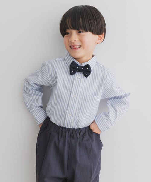 ＊＊URBAN RESEARCH DOORS / アーバンリサーチ ドアーズ トップス | ストレッチレギュラーカラーシャツ(KIDS)（OFF×BLUE）