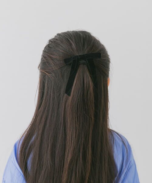 ＊＊URBAN RESEARCH DOORS / アーバンリサーチ ドアーズ 服飾雑貨 | ベロアリボンヘアゴム(KIDS)（BLACK）