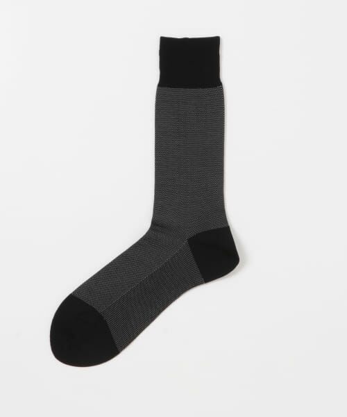 ＊＊URBAN RESEARCH DOORS / アーバンリサーチ ドアーズ ソックス | LIFE STYLE TAILOR　バーズアイドレスソックス（BLACK）