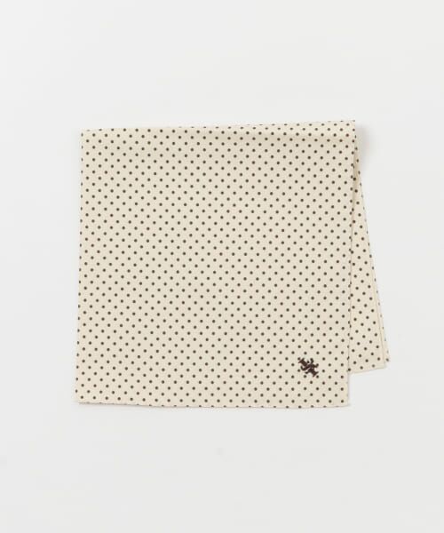 ＊＊URBAN RESEARCH DOORS / アーバンリサーチ ドアーズ ハンカチ | LIFE STYLE TAILOR　ドット柄コットンハンカチ（BEIGE）