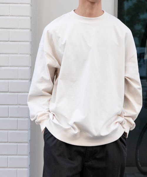 ＊＊URBAN RESEARCH DOORS / アーバンリサーチ ドアーズ Tシャツ | FORK&SPOON　ハイツイストジャージーロングスリーブカットソー（IVORY）