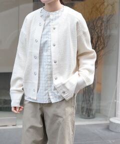 FORK&SPOON　ワッフルカーディガン