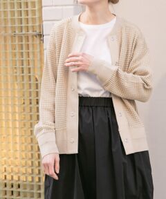 FORK&SPOON　ワッフルカーディガン