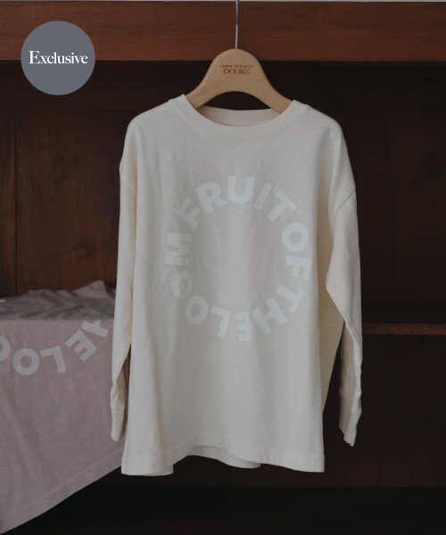 ＊＊URBAN RESEARCH DOORS / アーバンリサーチ ドアーズ トップス | 『別注』FRUIT OF THE LOOM×DOORS　サークルロゴ長袖Tシャツ(KIDS)（OFF）