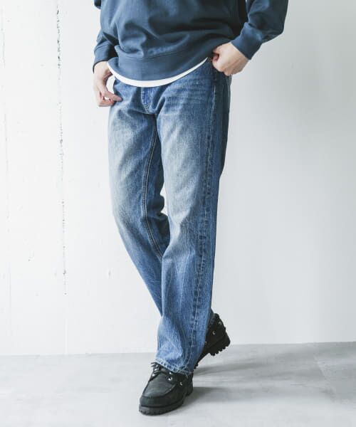 パンツ LivingtoneNAJA Denim Pants LIVINGTONE JAZ Side slit with bow LT-JAZ-08：デニムパンツ
