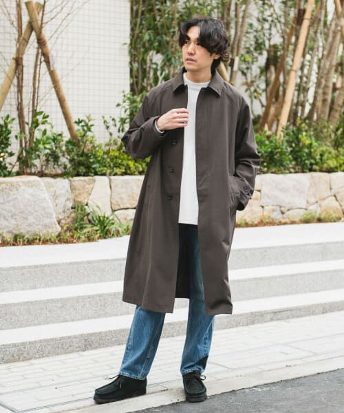 美品『ts(s)』 バルマカンコート/マドラスチェック/比翼仕立/コットン BANK バルマカーンコート（ MADE IN U.K.）