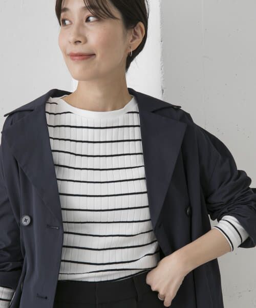 ＊＊URBAN RESEARCH DOORS / アーバンリサーチ ドアーズ Tシャツ | 針抜き長袖カットソー（BORDER）