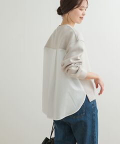 ダンボール布帛切替プルオーバー