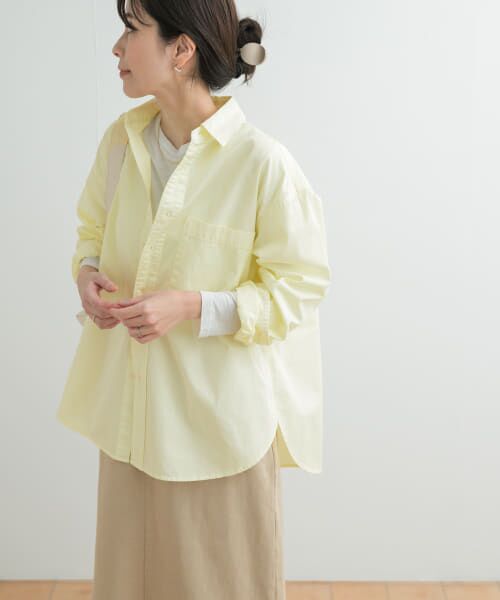 ＊＊URBAN RESEARCH DOORS / アーバンリサーチ ドアーズ シャツ・ブラウス | 製品染めカラーシャツ（YELLOW）