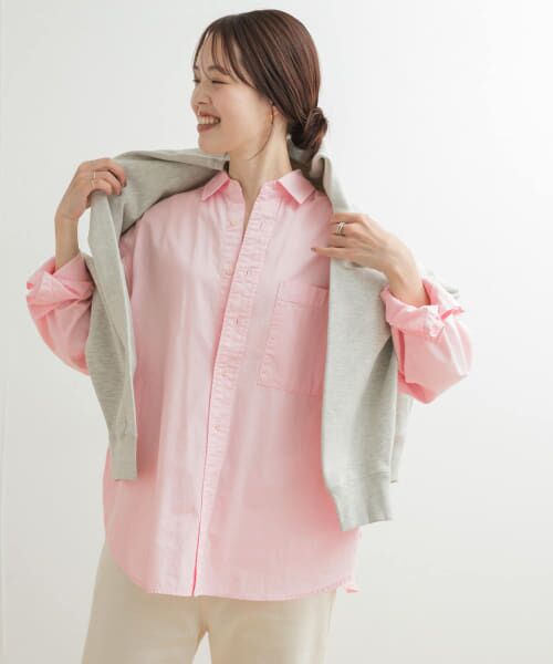 ＊＊URBAN RESEARCH DOORS / アーバンリサーチ ドアーズ シャツ・ブラウス | 製品染めカラーシャツ（PINK）