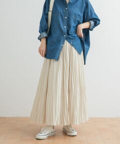 タフタランダムプリーツスカート