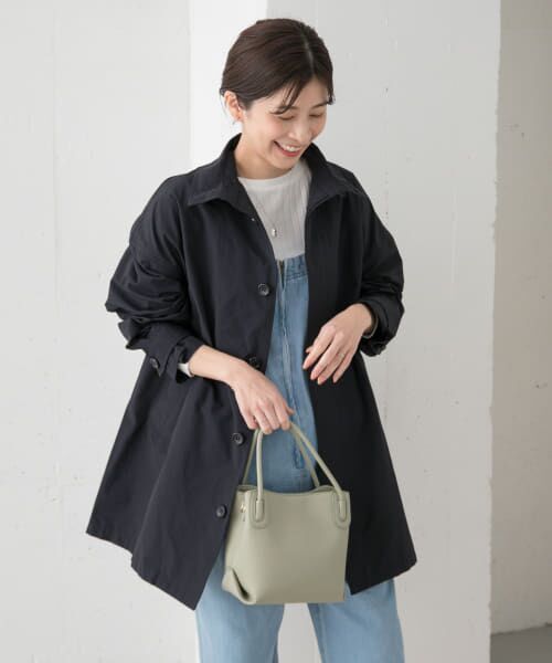 新品　今季　アーバンリサーチドアーズ　スタンドカラーミドルコート　春　アウター URBAN RESEARCH DOORS（アーバンリサーチドアーズ）の「スタンド