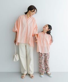 『親子リンク』コットンボイルギャザーブラウス(KIDS)