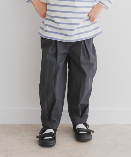 ＊＊URBAN RESEARCH DOORS / アーバンリサーチ ドアーズ パンツ | 『WEB/一部店舗限定サイズ』撥水タックワイドパンツ(KIDS)（INKBLACK）
