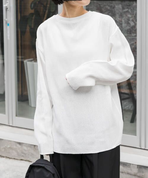 ＊＊URBAN RESEARCH DOORS / アーバンリサーチ ドアーズ Tシャツ | FORK&SPOON　メッシュロングスリーブプルオーバー（OFF）