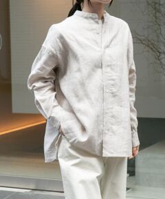 FORK&SPOON　コットンリネンロングスリーブシャツ