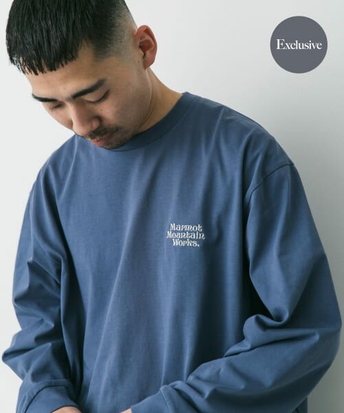 ＊＊URBAN RESEARCH DOORS / アーバンリサーチ ドアーズ Tシャツ | 『別注』Marmot×DOORS　MMW Long-Sleeve T-Shirts（INDIGO）