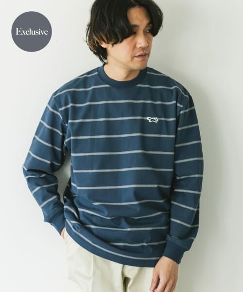 ＊＊URBAN RESEARCH DOORS / アーバンリサーチ ドアーズ Tシャツ | 『一部WEB限定カラー』『別注』PENNEYS×DOORS　THEFOX 天竺ロングスリーブTシャツ（BLUxGRG）