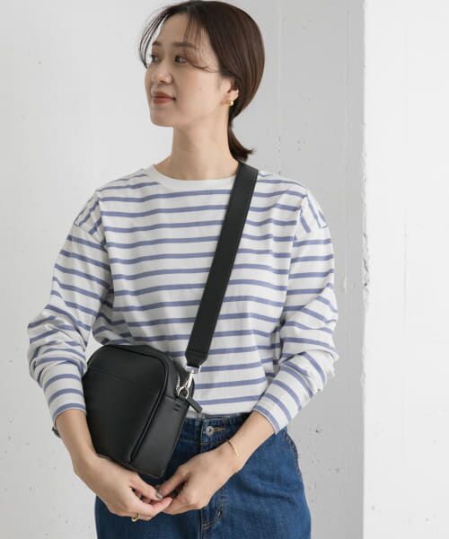 ＊＊URBAN RESEARCH DOORS / アーバンリサーチ ドアーズ Tシャツ | ボーダーワイドプルオーバー（BLUE）