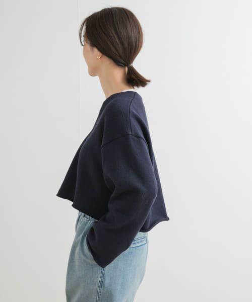 未使用品✨アーバンリサーチ　ノーカラーVネック　ベルテッドリバーコート　ブルー青 美品】アーバンリサーチ ノーカラーVネック ベルテッドリ