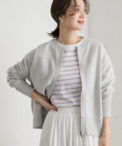 『一部WEB限定カラー』コットンスウェットZIPカーディガン