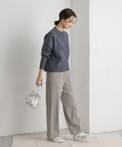 イタリア製 80s NEWS アクリル×レザー ニット カーディガン 40 イタリア製 80s NEWS アクリル×レザー ニット カーディガン 40