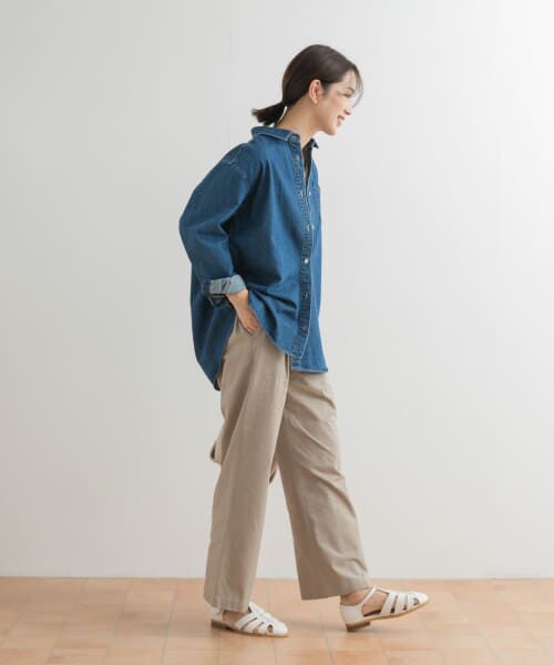 新品　アーバンリサーチドアーズ　デニムレギュラーカラーシャツ デニムバンドカラーシャツ （シャツ・ブラウス）｜＊＊URBAN