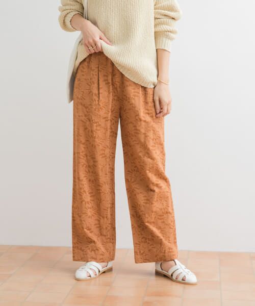 ＊＊URBAN RESEARCH DOORS / アーバンリサーチ ドアーズ その他パンツ | ジャガードイージーパンツ（CAMEL）