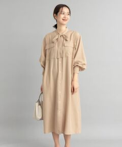 ボウタイワークシャツワンピース