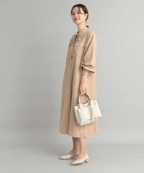 セール】 ボウタイワークシャツワンピース （ワンピース