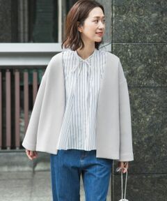 ダンボールニットノーカラージャケット