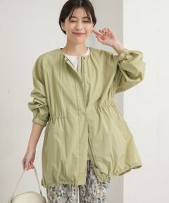 ギャザーノーカラーブルゾン