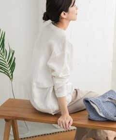 リネンバックタックプルオーバー