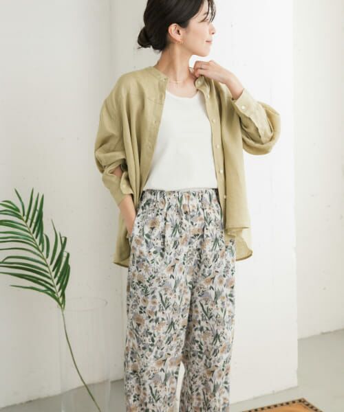 ドアーズ＊リネンカーブスリーブブラウス URBAN RESEARCH DOORS（アーバンリサーチドアーズ）の「リネン