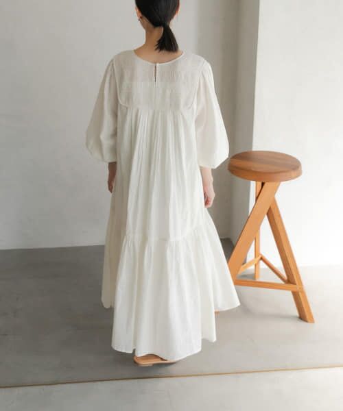 25SS⭐️アーバンリサーチドアーズ ラメストライプワンピース 紺 長袖 M セール】ラメストライプワンピース（ワンピース）｜URBAN